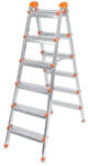 TopMebel Двойна метална стълба Perilla 6+6 стъпала 137cm