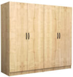 TopMebel Четирикрилен гардероб Victoria TopMebel от меламин в цвят дъб 200x60x181cm - topmebel - 629,33 лв