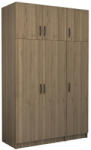 TopMebel Трикрилен гардероб Victoria TopMebel с шкаф в цвят орех 150x60x240cm - topmebel - 952,29 лв