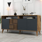 TopMebel Шкаф Milan TopMebel от меламин в орех - антрацит 180x35x78, 6cm