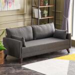 TopMebel Триместен диван Bella TopMebel от плат в антрацит 208x81x85cm