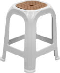 TopMebel Табуретка Desia TopMebel от полипропилен в бял цвят 35x35x45cm