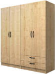 TopMebel Четирикрилен гардероб Vivian TopMebel от меламин в цвят дъб 160x51.8x181cm - topmebel - 591,25 лв