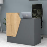 TopMebel Merlin TopMebel меламиново рецепция бюро в антрацит - цвят дъб 110x50x101.8cm