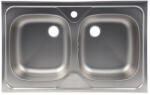 Alveus Chiuveta bucatarie inox leinen Alveus Compact 20 7366 5066, dreptunghiulara, cuva dubla, 80 x 50 cm, adancime cuva 15.5 cm (1009458+107124065066) Chiuveta