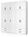 TopMebel Гардероб Ricardo TopMebel с пет врати и шкаф в бял цвят 200x51, 8x240cm