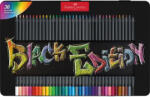 Faber-Castell Színes ceruza készlet, háromszögletű, fémdobozban, FABER-CASTELL "Black Edition", 36 különböző szín (116437) - eztkapdki