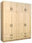 TopMebel Четирикрилен гардероб Victoria TopMebel с шкаф в цвят дъб 200x60x240cm - topmebel - 1 132,80 лв