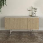 TopMebel Конзола Rota TopMebel от меламин в цвят пясъчник - дъб rota 150x45x76.5cm