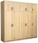 TopMebel Петкрилен гардероб Victoria TopMebel с шкаф в цвят дъб 250x60x240cm - topmebel - 1 452,44 лв