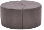 TopMebel Табуретка Alis TopMebel от кадифе в светлосив цвят 80x80x40cm