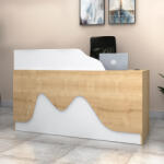 TopMebel Рецепция TopMebel от меламин в цвят дъб - бял 160x60x100см