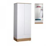 TopMebel Двукрилен гардероб Base TopMebel в бял - сонома цвят 80x52x198cm