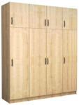 TopMebel Четирикрилен гардероб Victoria TopMebel с шкаф в цвят дъб 200x60x240cm - topmebel - 1 404,40 лв