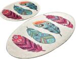 Persera Set 2 Covorase baie Feather, 60 x 100 cm, 50 x 60 cm, Antiderapant, Multicolor (FEATH6206) Covor baie