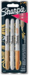 Sharpie Alkoholos marker készlet, 1, 4 mm, kúpos, SHARPIE "Metallic", 3 különböző szín (NSH1986006) - eztkapdki