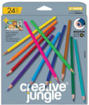 SaKOTA Színes ceruza CREATIVE JUNGLE grey háromszögletű 24db/készlet (ABA0242) - eztkapdki