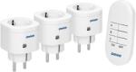 ORNO Set 3 prize wireless cu telecomanda ORNO OR-GB-438(GS), mini, Schuko, 3000W, IP20, alb (OR-GB-438(GS))
