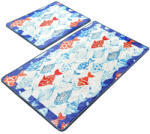 Persera Set 2 Covorase baie Finny Frame, 60 x 100 cm, 50 x 60 cm, Antiderapant, Multicolor (FINN3106) Covor baie