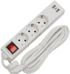  Prelungitor OEM FL3G15WUSB, 3 prize, 1.5 m Alb (FL3G15WUSB)