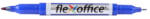 FlexOffice Alkoholos marker, 0, 4/1, 0 mm, kúpos, kétvégű, FLEXOFFICE "PM01", kék (FO-PM01BLUE) - eztkapdki