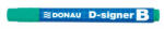 DONAU Táblamarker, 2-4 mm, kúpos, DONAU "D-signer B", zöld (7372001-06PL) - eztkapdki