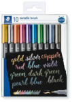 STAEDTLER Dekormarker, 1-6 mm, kúpos, STAEDTLER "8321", 10 különböző metál szín (8321 TB10) - eztkapdki