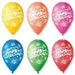  Léggömb, 30cm, "Happy Birthday", tüzijáték, 10db/cs (11-PRINTHBTUZIJAT) - eztkapdki