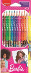 Maped Színes ceruza készlet, háromszögletű, MAPED "Barbie", 12 különböző szín (862207)
