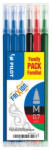 Pilot Rollertoll betét, 0, 35 mm, törölhető, PILOT "Frixion Ball/Clicker", 4 vegyes szín (BLS-FR-7-3L-BRG-S6)