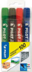 Pilot Alkoholos marker, 1-4, 5 mm, kúpos, PILOT "Permanent Marker 100", 4 szín (SCA-100-S4)