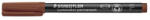 STAEDTLER Alkoholos marker, OHP, 0, 6 mm, STAEDTLER "Lumocolor 318 F", barna (318-7) - eztkapdki