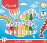 Maped Filctoll készlet, 1- 5 mm, kimosható, vastag, MAPED "Color`Peps Jumbo", 12 különböző szín (846020)