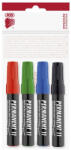ICO Alkoholos marker készlet, 1-3 mm, kúpos, ICO "Permanent 11", 4 különböző szín (9580007001) - eztkapdki
