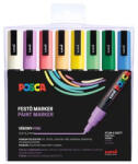 uni Dekormarker készlet, 0, 9-1, 3 mm, UNI "Posca PC-3M", 8 különböző pasztell szín (2UPC3MPASZTELL) - eztkapdki