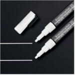 Sigel Folyékony krétamarker, kúpos hegy, 1-2mm SIGEL, fehér, 2db/cs (BA178) - eztkapdki