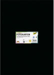 Dekorkarton, 2 oldalas, 50x70 cm, 300 g, 10 lap, FOLIA, fekete (6190)