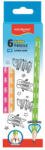 Keyroad Grafitceruza HB, háromszögletű 6 db/bliszter Keyroad Jumbo vegyes színek (KR971720) - eztkapdki