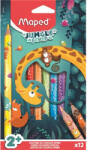 Maped Színes ceruza készlet, vastag, MAPED "Jungle Fever", 12 különböző szín (863700) - eztkapdki