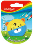 Keyroad Hegyező, 2 lyukú, 1 db/bliszter, Keyroad Speedy Snail, vegyes színek (KR971893)