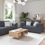 vidaXL Set canapele 2 piese cu perne gri închis catifea GartenMobel Dekor (3324750) Canapea