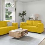 vidaXL Set canapele 2 piese cu perne catifea galbena GartenMobel Dekor (3324755) Canapea