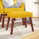 vidaXL Taburet, galben mustar, 45x29, 5x35 cm, material textil GartenMobel Dekor (341464)