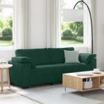 vidaXL Canapea cu 3 locuri, verde închis, 220x77x82 cm, catifea GartenMobel Dekor (4105279) Canapea