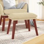 vidaXL Taburet, crem, 45x29, 5x35 cm, material textil GartenMobel Dekor (341459)