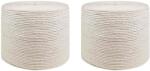 vidaXL Franghie din iuta 2 pcs 2 Alb 100% jute Tossa GartenMobel Dekor (42011646)