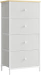 SONGMICS Comoda îngusta SONGMICS cu 4 sertare textile si cadru metalic, alba (EZ-LTS314W57) Comoda