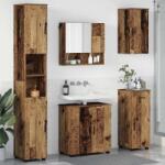 vidaXL Set de mobilier pentru baie cu sertar cu usa 5 pcs Lemn Vechi GartenMobel Dekor (3393001)