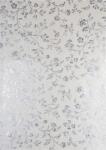  Hârtie decorativă metalizată ecru - flori argintii 18x25 5buc