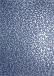  Hârtie decorativă metalizată albastru închis - dantelă argintie 56x76cm